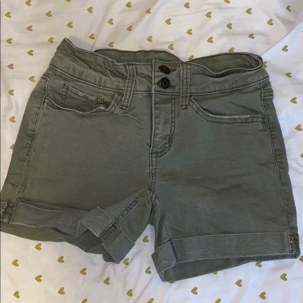 Army green shorts